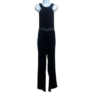 STAUD Black Velvet Halter Jumpsuit NWT Sz. 4